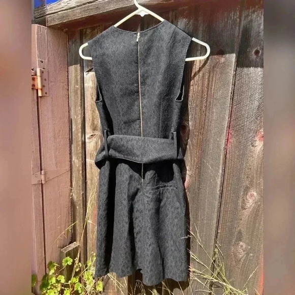 Golden Goose Black A Line Dress With Belt - Picture 2 of 7